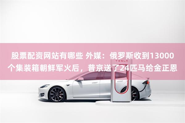 股票配资网站有哪些 外媒：俄罗斯收到13000个集装箱朝鲜军火后，普京送了24匹马给金正恩