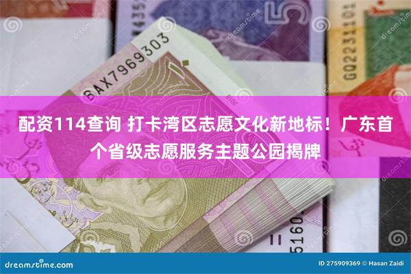 配资114查询 打卡湾区志愿文化新地标！广东首个省级志愿服务主题公园揭牌