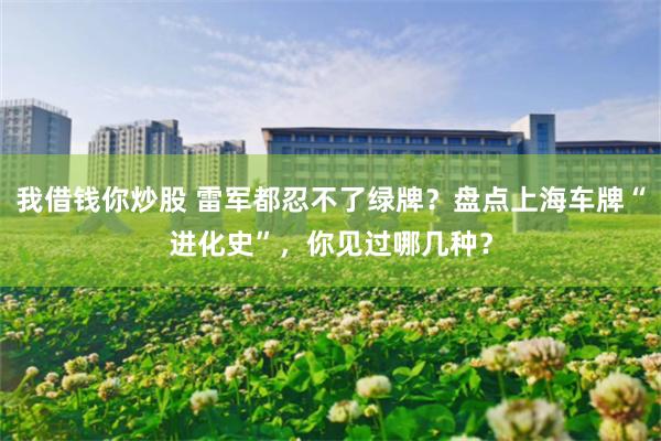 我借钱你炒股 雷军都忍不了绿牌？盘点上海车牌“进化史”，你见过哪几种？